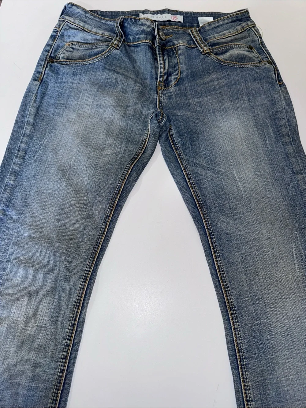 Tin Haul Women’s Boot Cut Washed‎ Blue Jeans size 29/XL